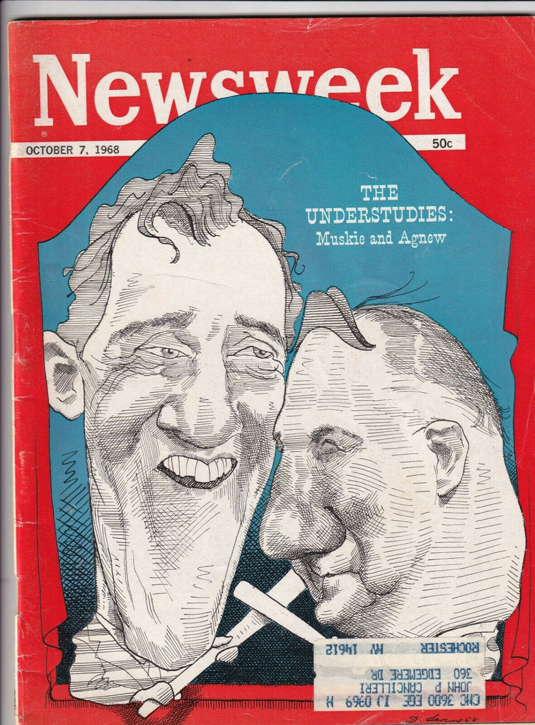 Newsweek Mag Muskie & Agnew October 7, 1968 081319nonr