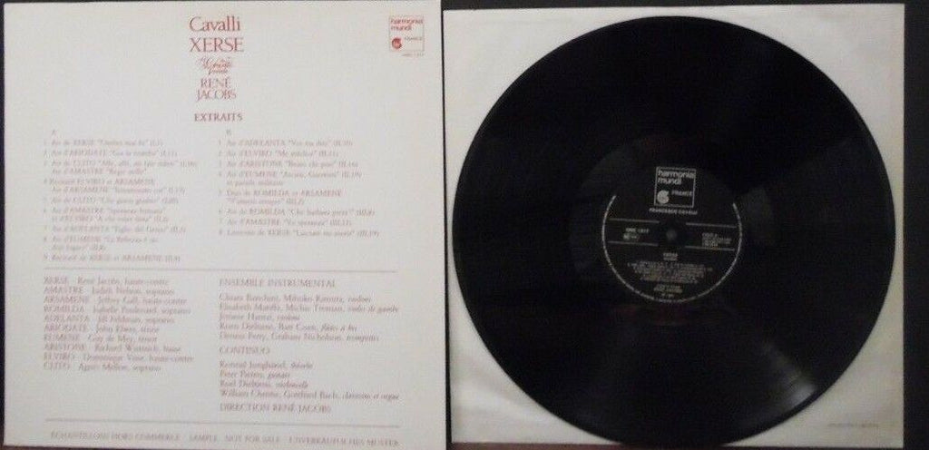 Cavalli Xerse Concerto Vocale Rene Jacobs Extraits vinyl HMC1217 010519LLE