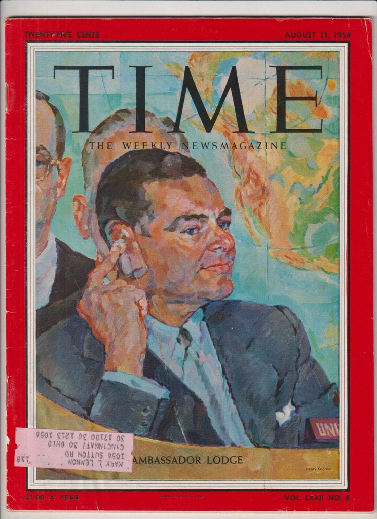 Time Mag Henry Cabot Lodge Jr. August 11, 1958 021720nonr