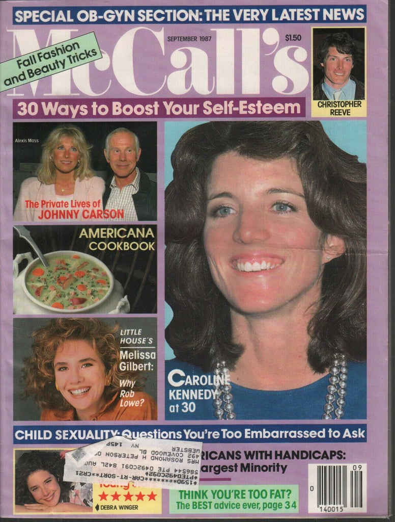 McCall's Magazine September 1987 Caroline Kennedy Johnny Carson 102419AME