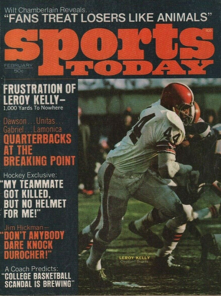 Sports Today February 1971 Leroy Kelly Jim Hickman Wilt Chamberlain 051619DBE