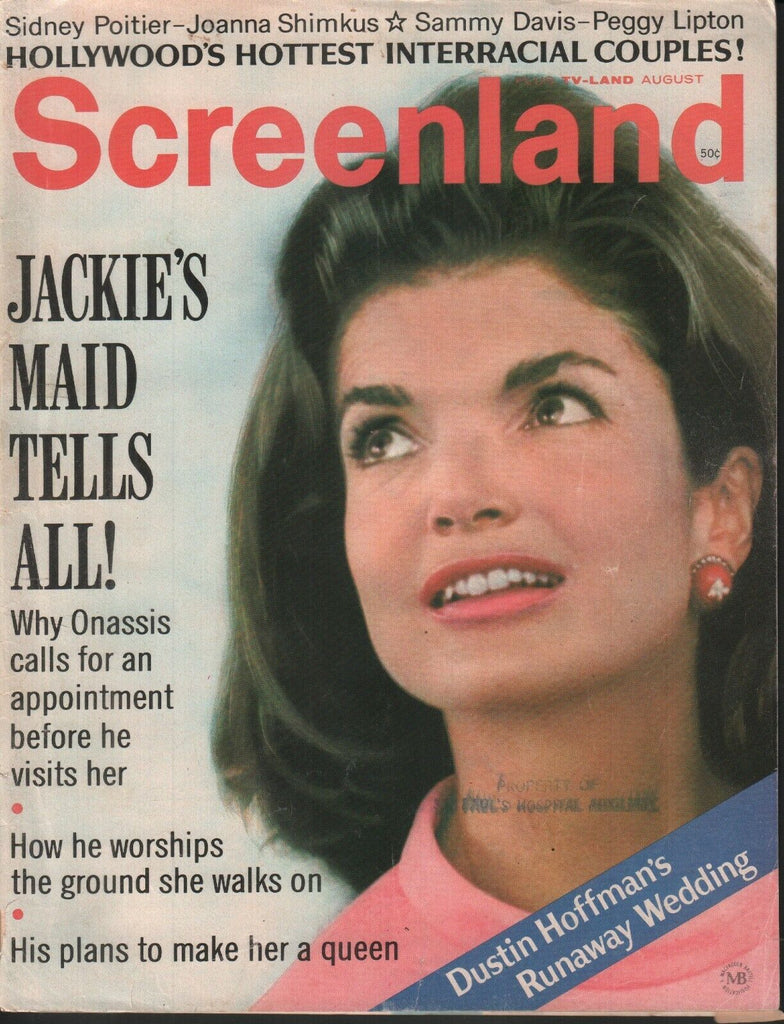 Screenland August 1969 Jackie Kennedy Onassis Peggy Lipton 072219AME