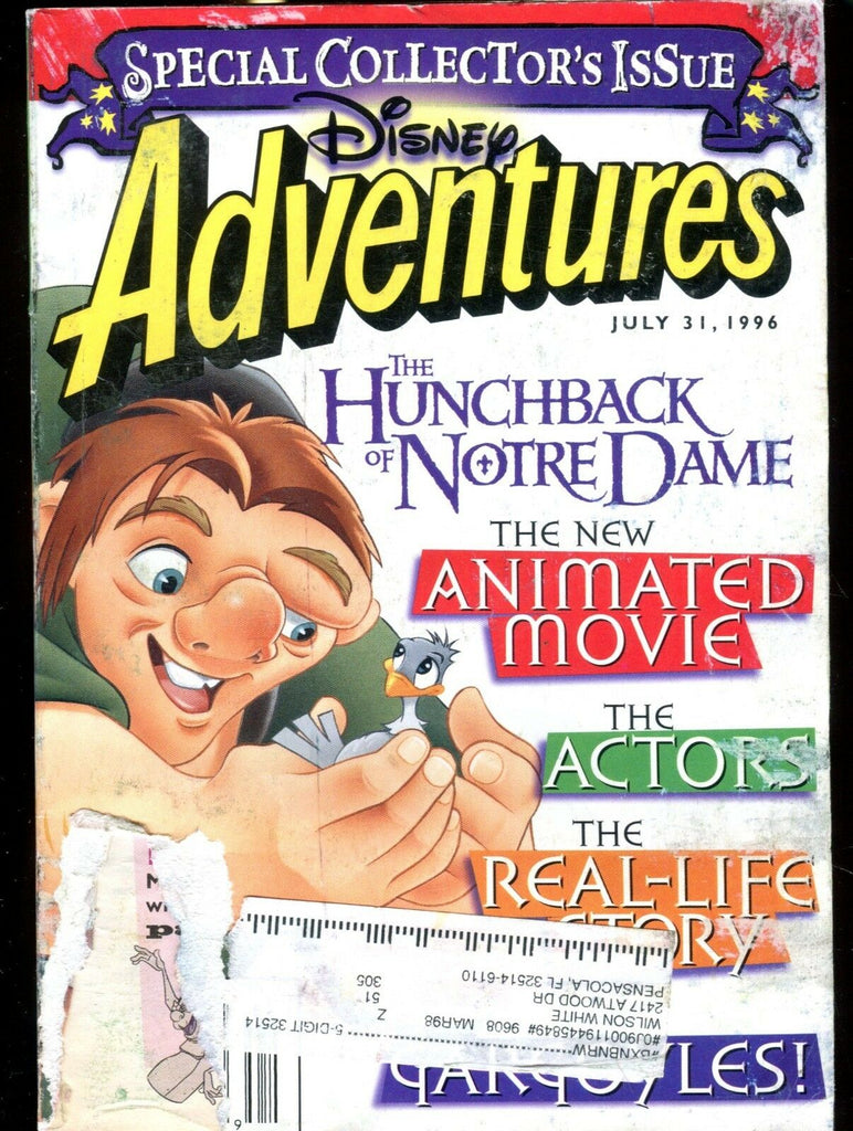 Disney Adventures Magazine July 31 1996 Hunchback VG w/ML 020117jhe