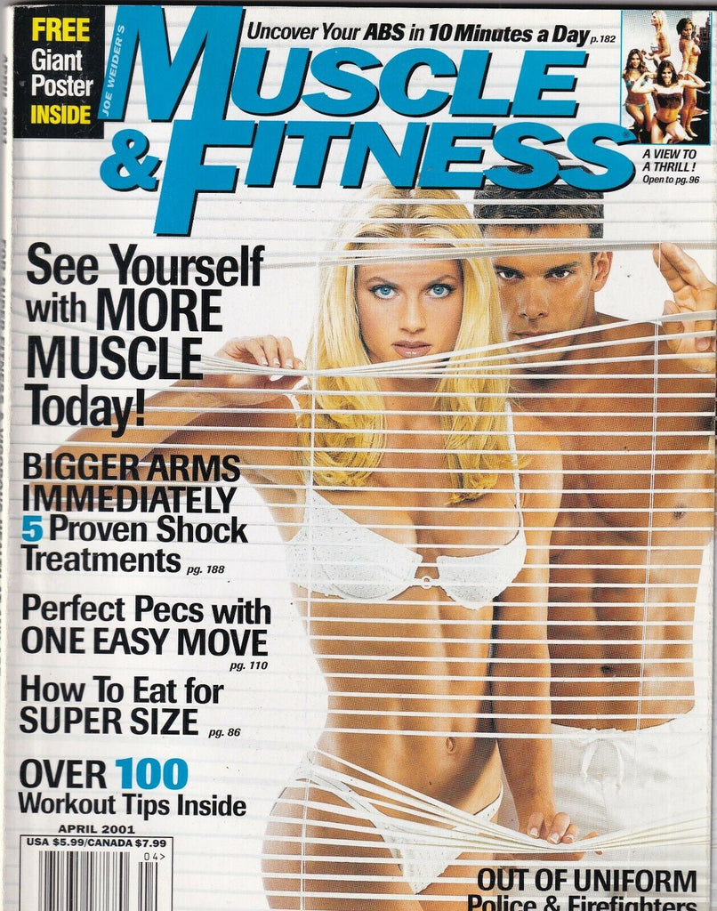 Muscle & Fitness Mag Frank Sepe Kristia Knowles April 2001 092419nonr