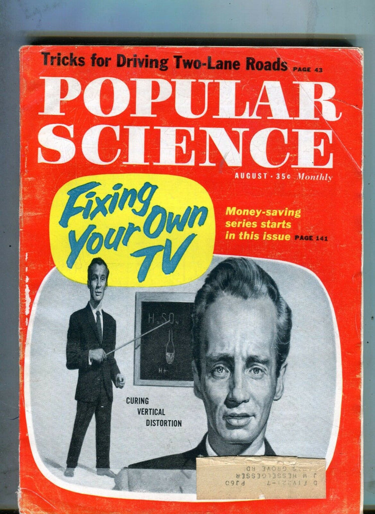 Popular Science Magazine August 1960 Fixing Your Own TV 063017nonjhe2
