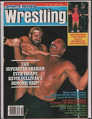 Sports Review Wrestling February 1985 Kevin Sullivan EX 120715DBE2