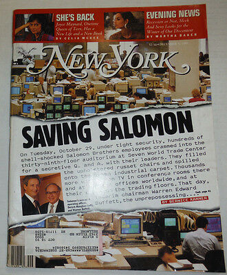 New York Magazine Saving Salomon & Joyce Maynard December 1991 011615R