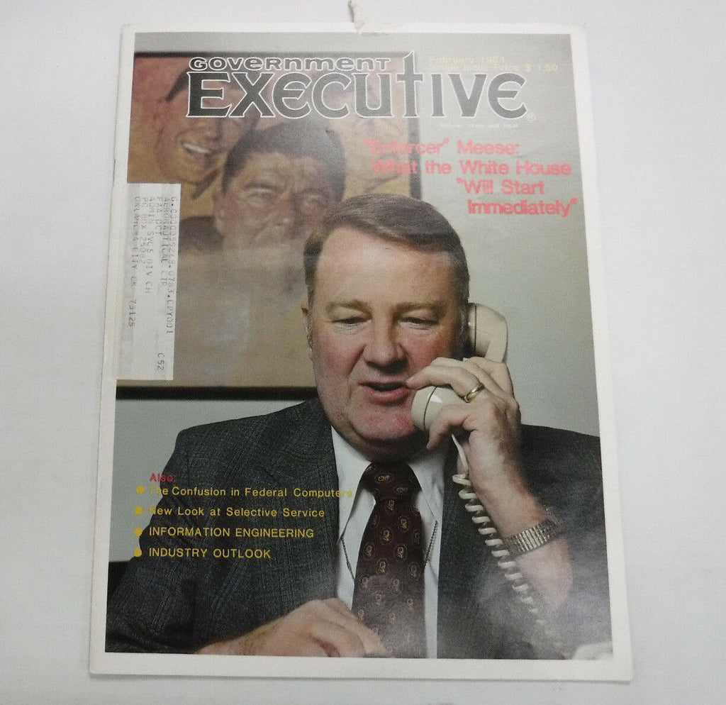 Government Executive Magazine Enforcer Meese February 1981 FAA 110216R