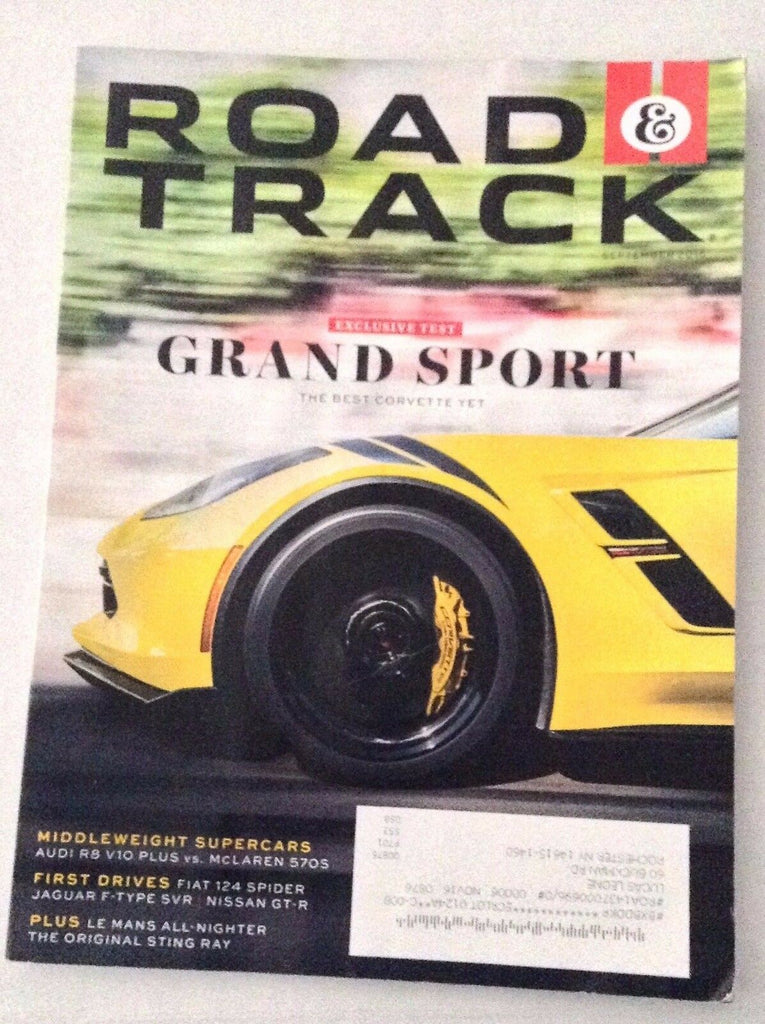 Road & Track Magazine Grand Sport Corvette Audi R8 September 2016 121916rh