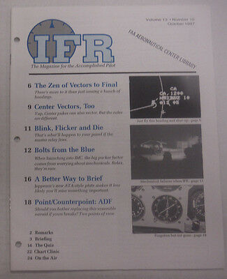 IFR Pilot Magazine The Zen Of Vectors To Final October 1997 FAL 061815R