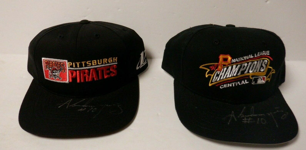 Abraham Nunez Lot of 2 Pittsburgh Pirates Autographed Hats w/COA 102919DBT
