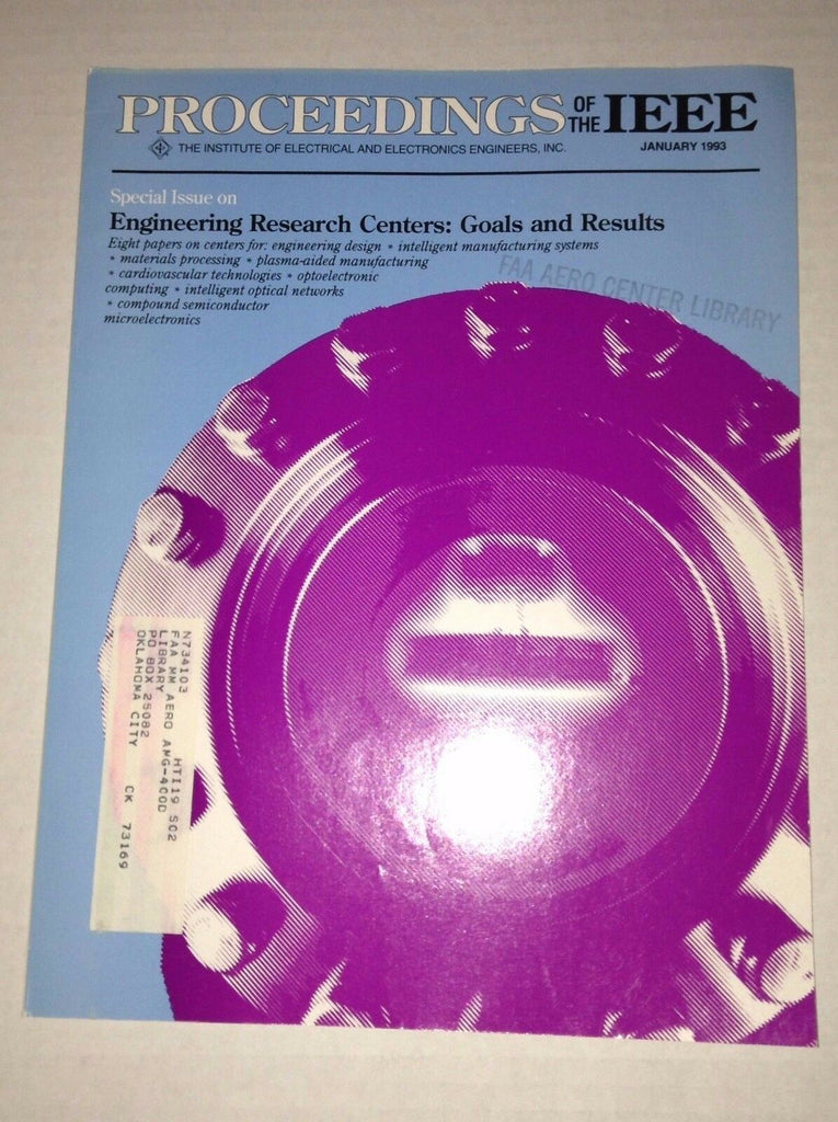 Proceedings Of The IEEE Magazine Reasearch Center January 1993 FAA 022917NONRH