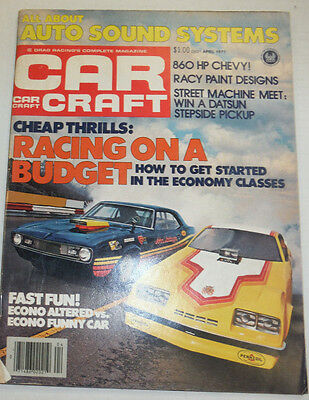 Car Craft Magazine Racing On A Budget April 1977 122314R