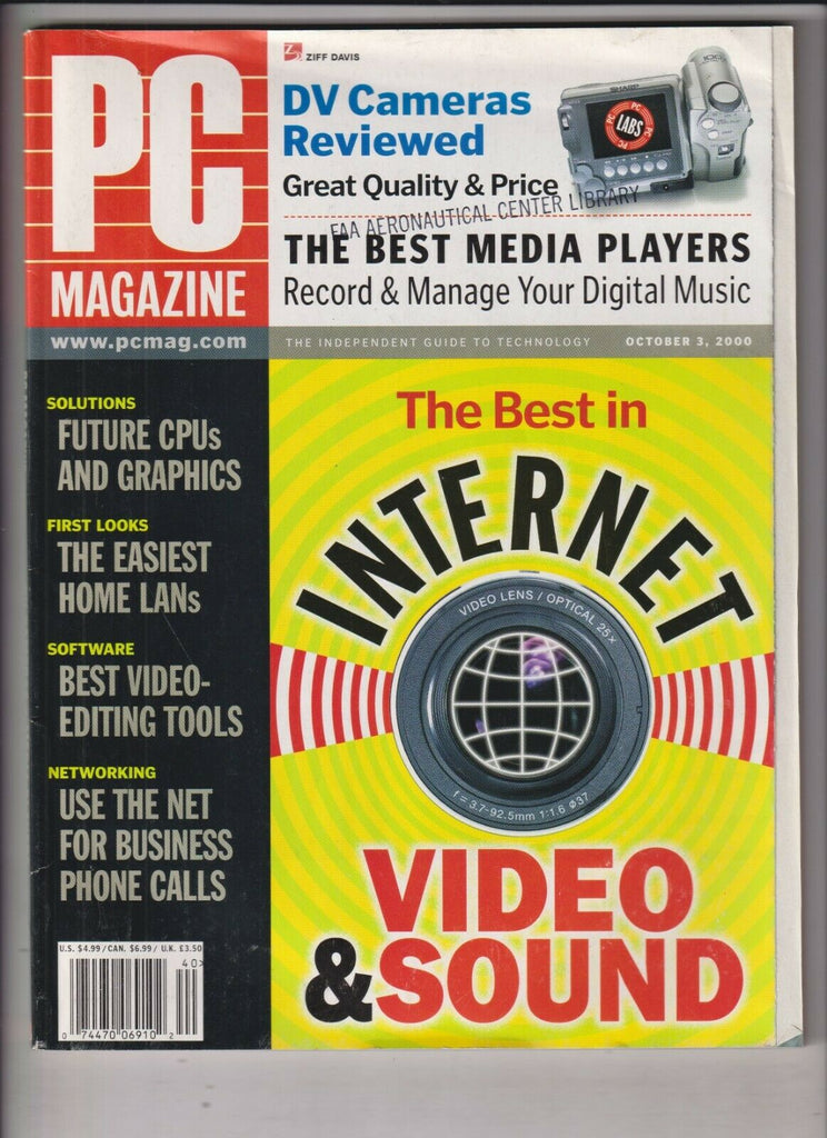 PC Mag The Best In Internet Video & Sound October 3, 2000 021920nonr