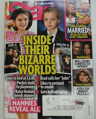 Star Magazine Brad Pitt & Ashton Kutcher January 2015 051115R