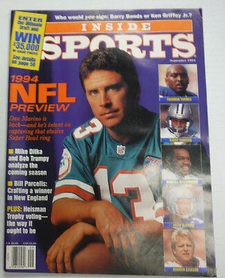 Inside Sports Magazine Dan Marino Thurman Thomas NO ML September 1994 071015R2