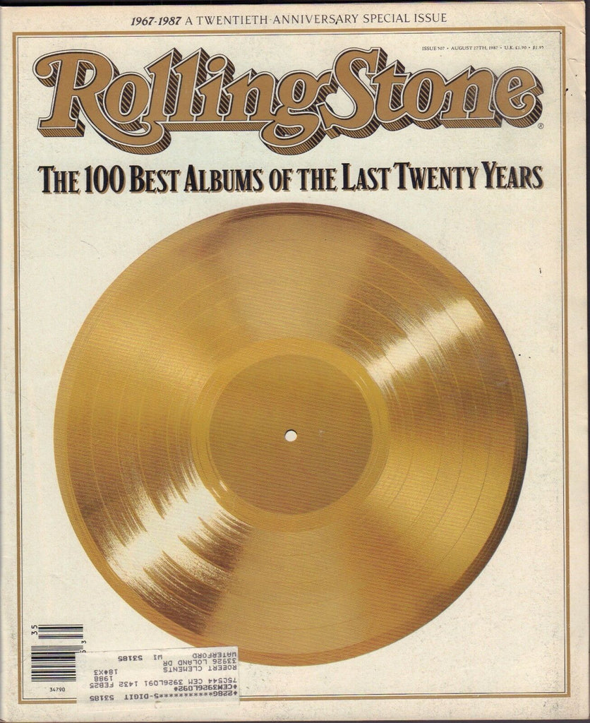 Rolling Stone August 27 1987 100 Best albums of the past 20 w/ML VG 122816DBE