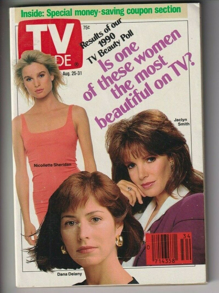 Tv Guide Mag Nicollette Sheridan Jaclyn Smith August 25-31, 1990 111019nonr