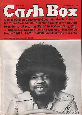 Cash Box August 18 1973 Billy Preston EX 120115DBE