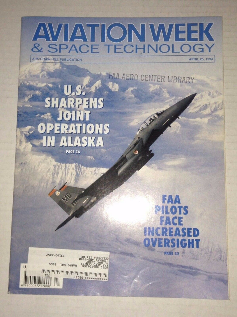 Aviation Week Magazine Pilots Increased Oversight April 25, 1994 FAL 111716RH