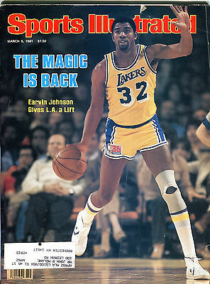 Sports Illustrated Magazine March 9 1981 Magic Johnson Lakers EX 022616jhe