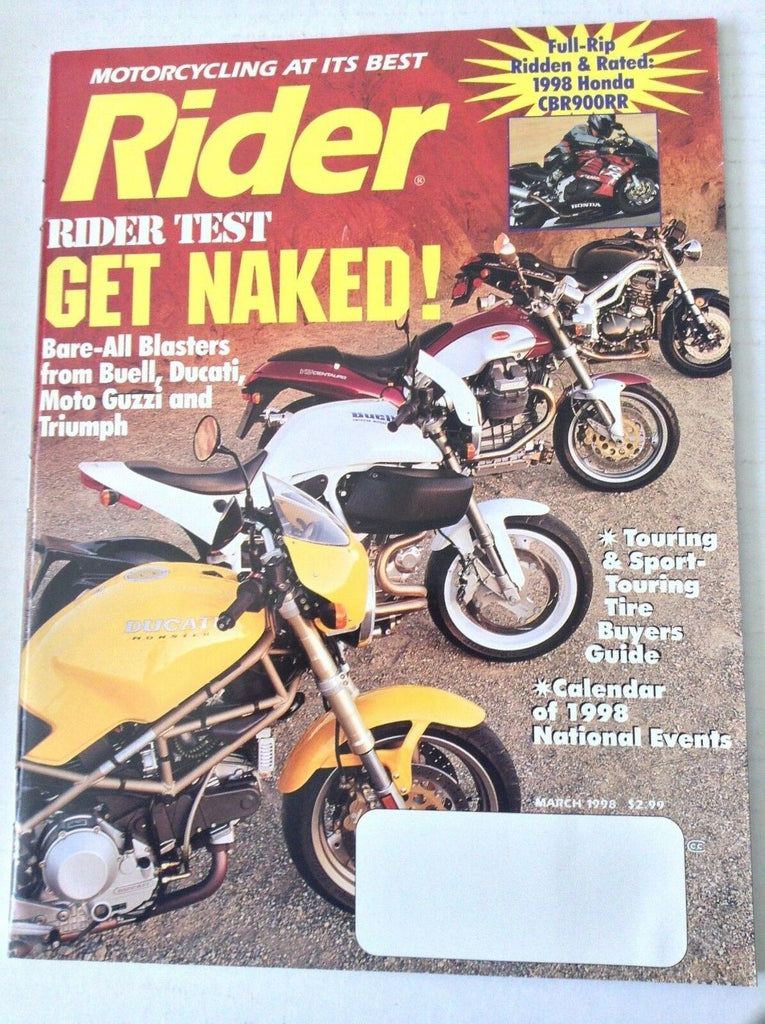 Rider Magazine Buell Ducati Moto Guzzi March 1998 051117nonrh