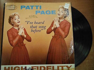 33 RPM Vinyl Patti Page I've Heard That Song Before Mercury Records LP 040715SM