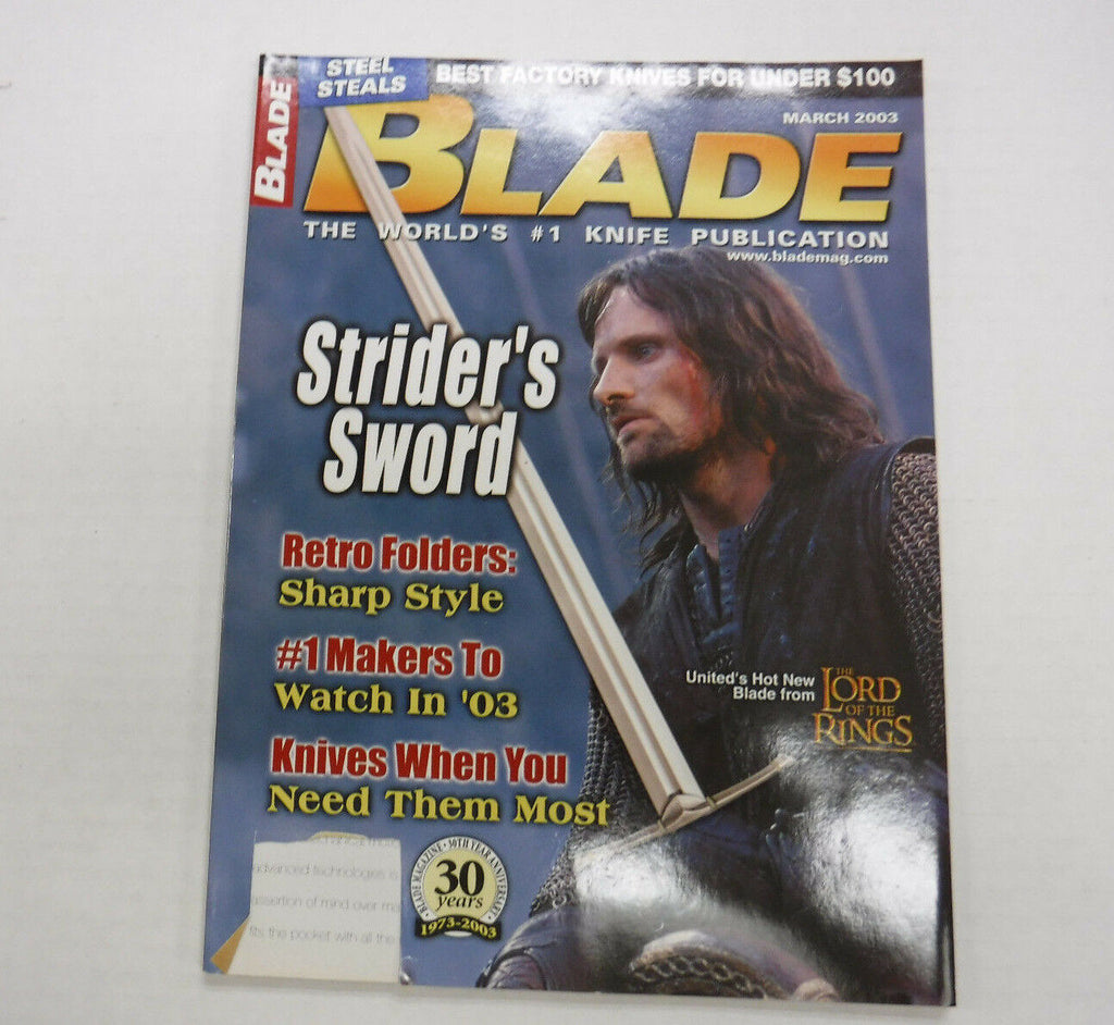 Blade Magazine Stider's Sword Sharp Style March 2003 111416R