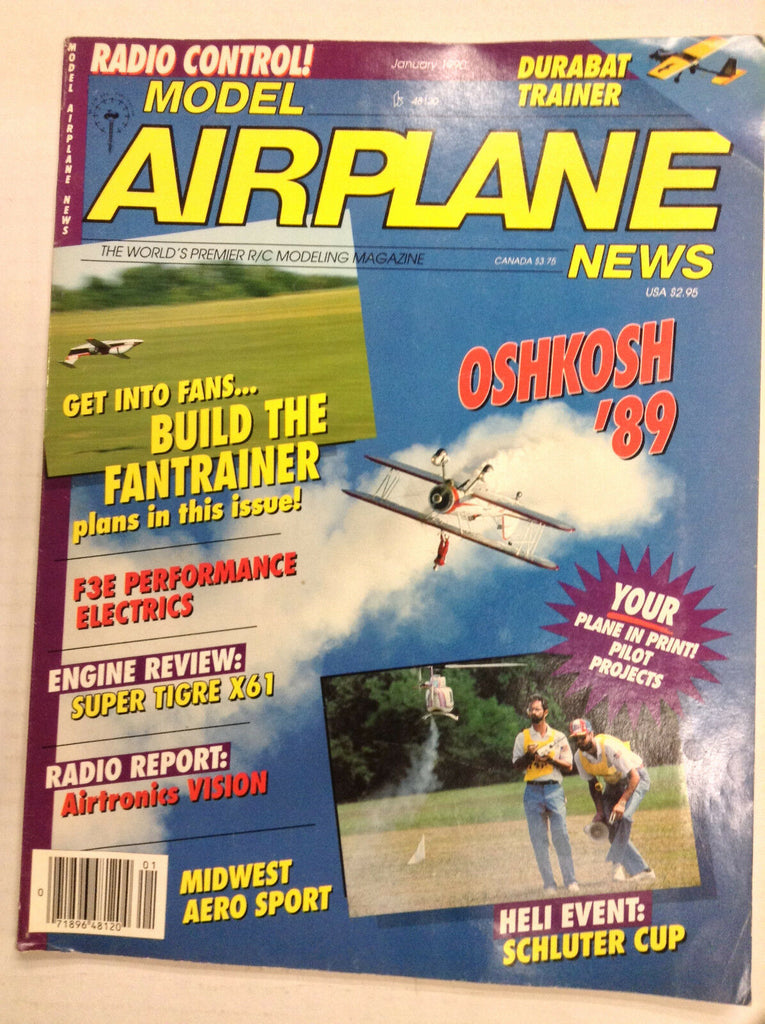 Model Airplane News Magazine Oshkosh '89 Fantrainer January 1990 041517nonrh