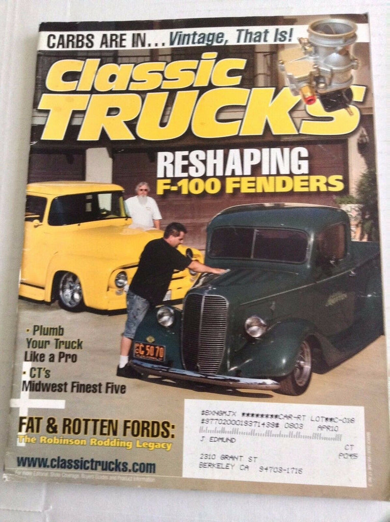 Classic Trucks Magazine Reshaping F-100 Fenders March 2008 032317NONRH