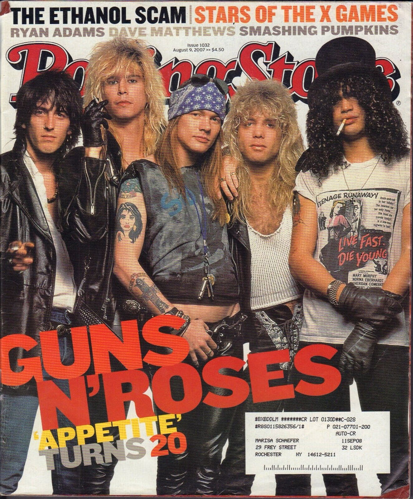 Rolling Stone August 9 2007 Guns N' Roses w/ML 082516DBE