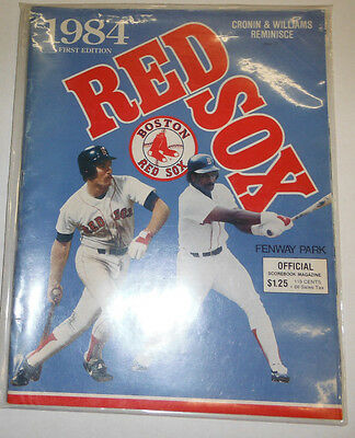Red Sox Magazine Fenway Park Cronin & Williams 1984 092214R