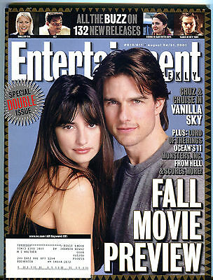 Entertainment Weekly August 24/31 2001 Tom Cruise Penelope Cruz EX 012216jhe
