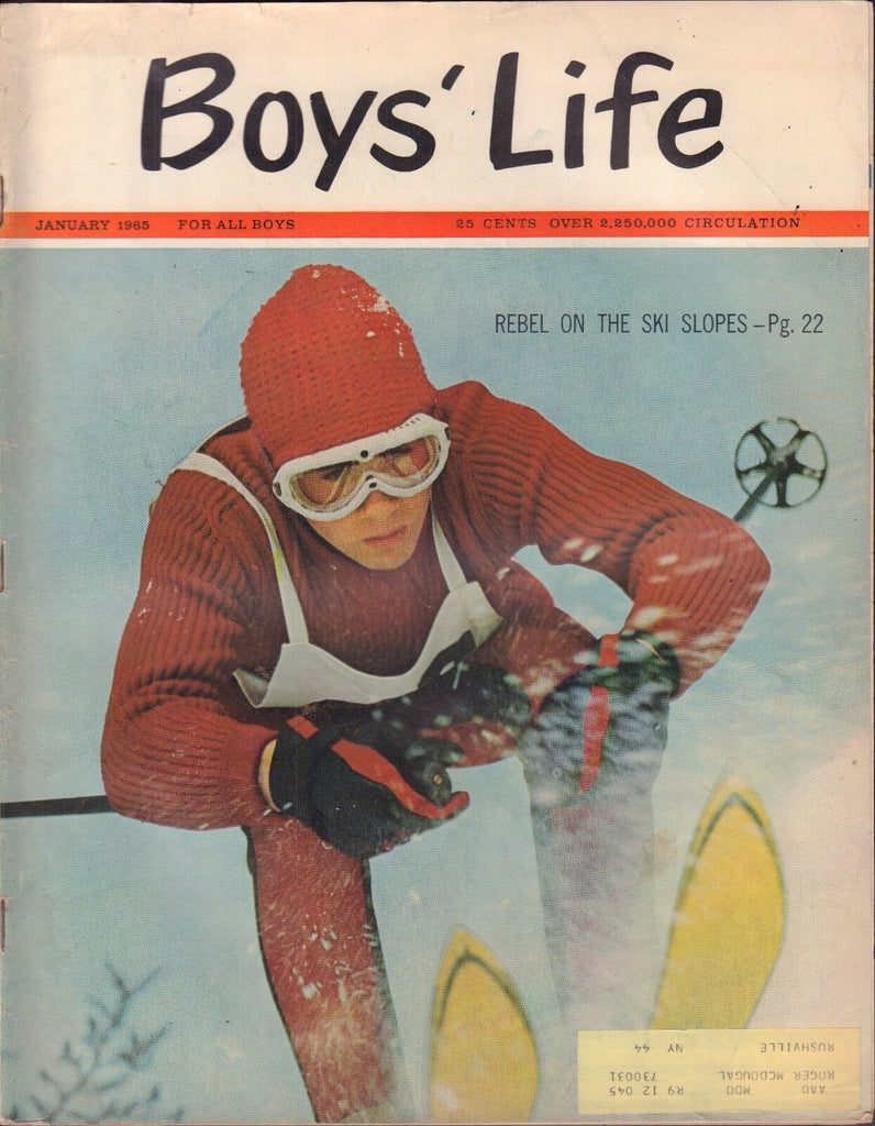 Boys Life January 1965 Rebel on The Ski Slopes w/ML 011717DBE2