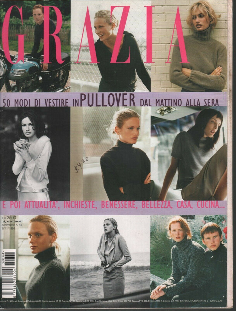 Grazia Italian Fashion Magazine November 6 1998 Gian Maria 011221ame2