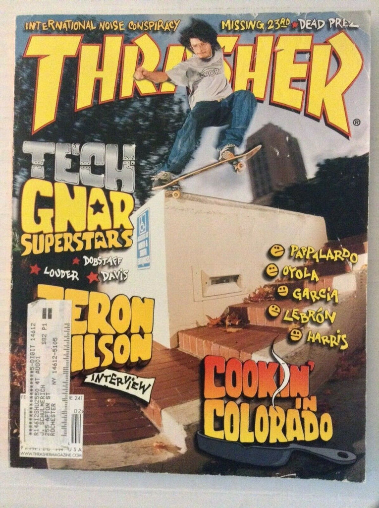Thrasher Magazine Tech Gnar Superstars & Jeron Wilson February 2001 040119nonrh