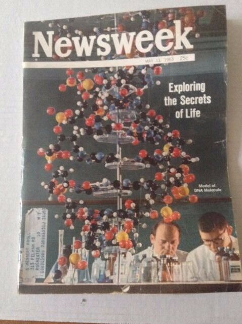 Newsweek Magazine DNA Molecules Exploring Life May 13, 1963 101216R