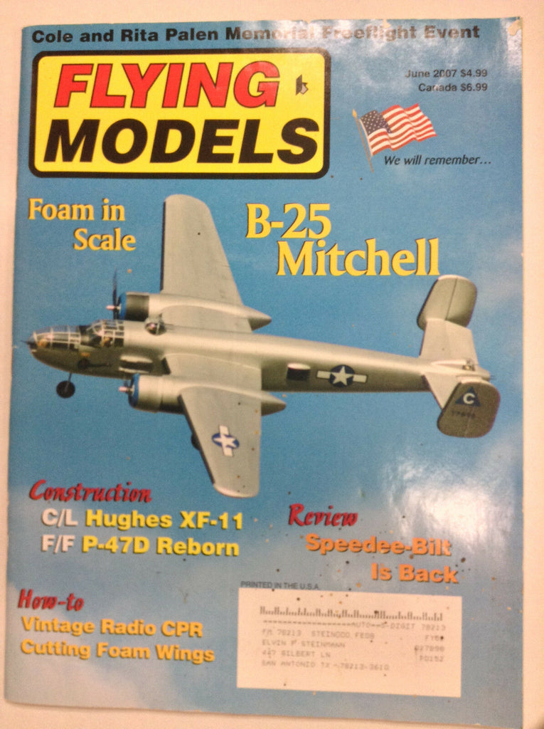 Flying Models Magazine B-25 Mitchell Hughes XF-11 June 2007 040917nonrh2