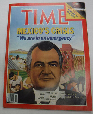 Time Magazine Mexico's Crisis President Miguel December 1982 081115R