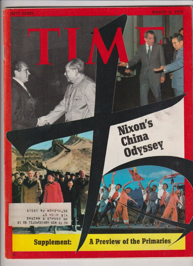 Time Magazine Richard Nixon's China Odyssey March 6, 1972 110619nonr