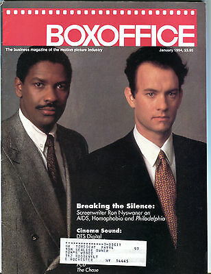 Box Office Magazine January 1994 Denzel Washington Tom Hanks EX 040516jhe