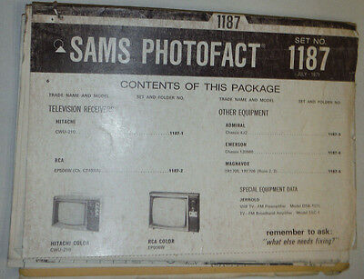 Sams Photofact Magazine Hitachi CWU-210 No.1187 July 1971 030315r2