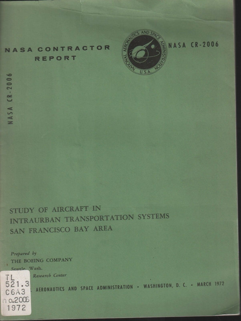 Study of Aircraft in Intraurban Transport Systems NASA Ex-FAA Library 092718AME