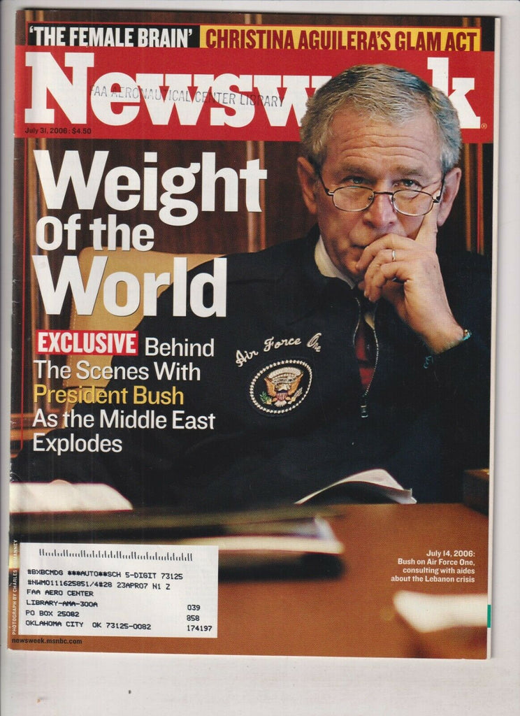 Newsweek Mag George W. Bush Christina Aguilera July 31, 2006 022120nonr