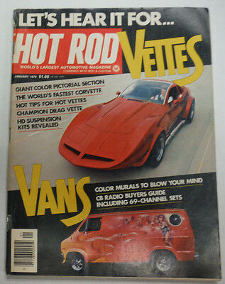 Hot Rod Magazine Corvettes Giant Pictorial Section January 1976 NO ML 050615R