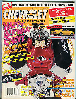 Chevrolet High Performance Magazine February 1990 Pro Street Camaro EX 021216jhe