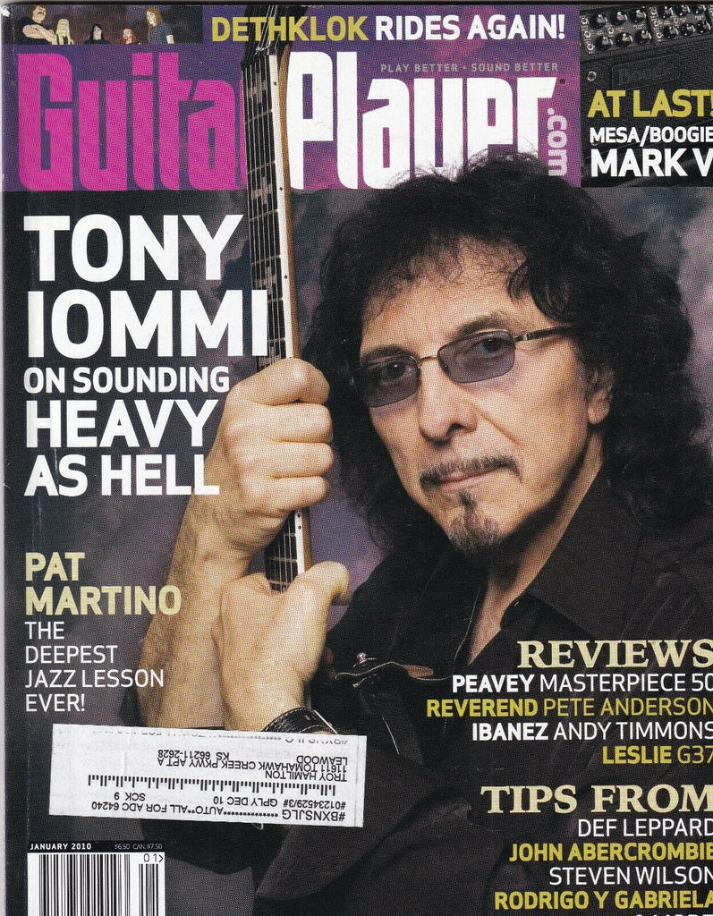 Guitar Player Mag Tony Iommi Dethlok Def Leppard Tips January 2010 100219nonr