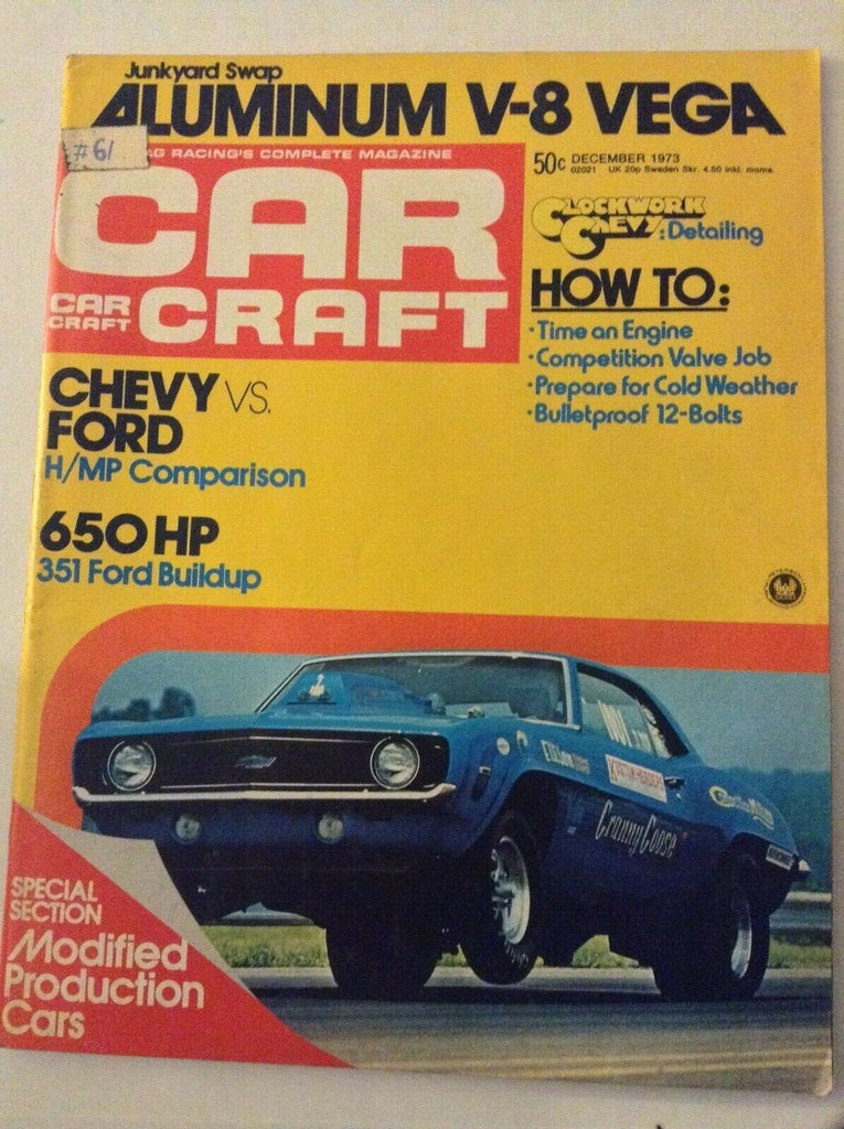 Car Craft Magazine Chevy Vs Ford 351 Buildup December 1973 061219nonrh
