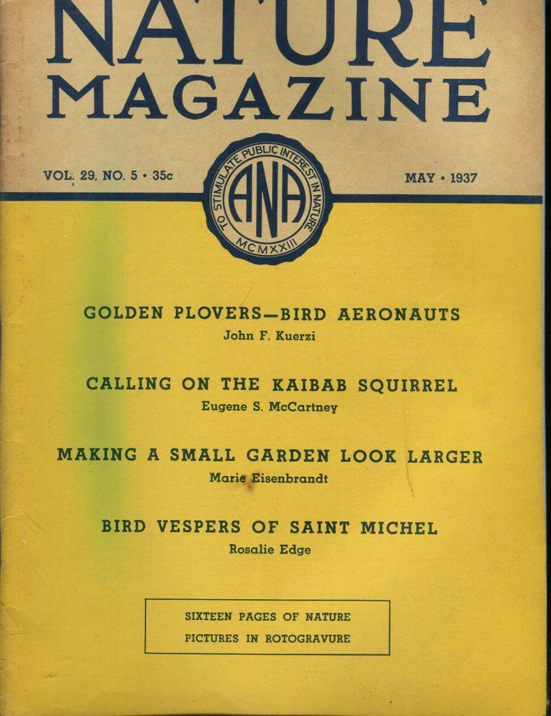 Nature Magazine May 1937 VG No ML 021317jhe
