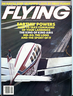 Flying Magazine August 1986 Eartly Powers MD-80 EX 061616jhe